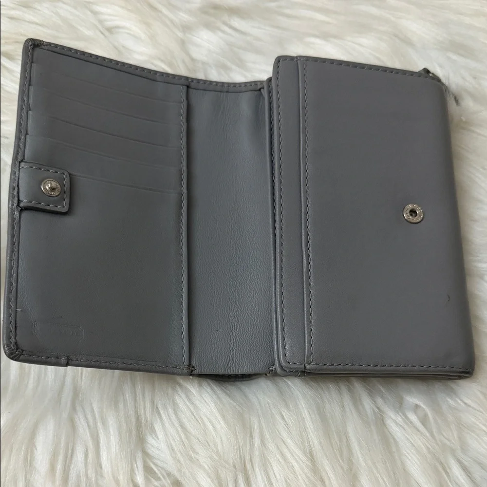 Coach Charcoal Leather Wallet